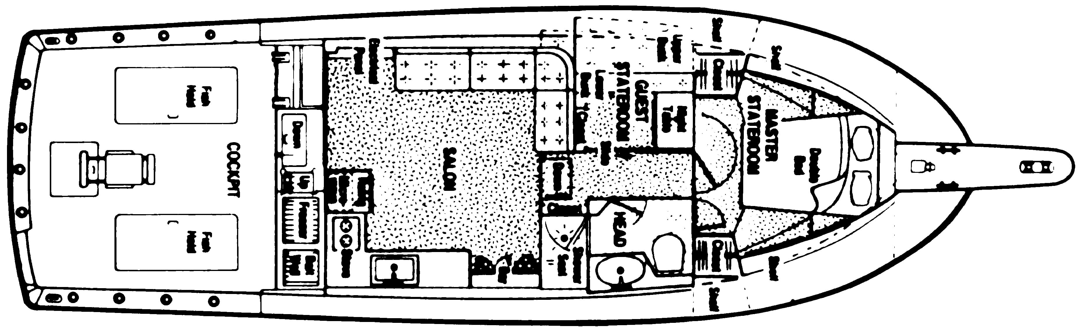 Henriques 44 Sport Fisherman floor plan