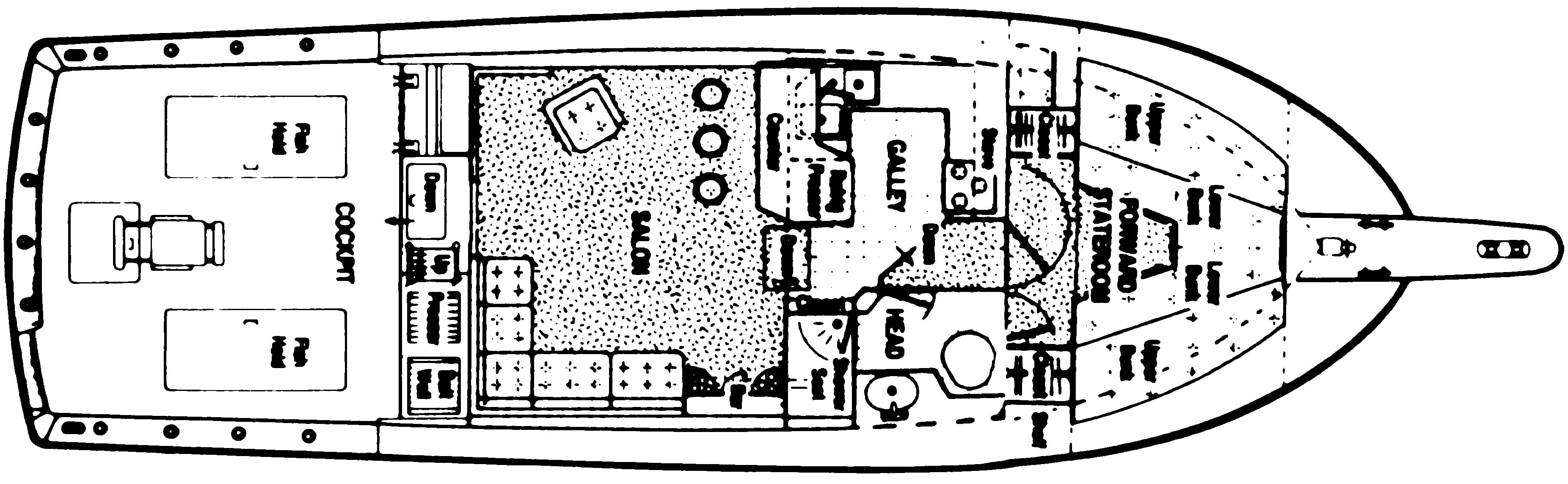 Henriques 44 Sport Fisherman floor plan