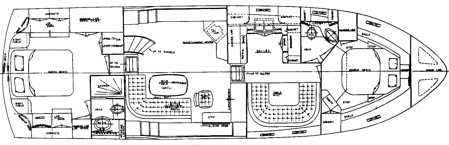 Hi-Star Yachts Star 48 Sundeck floor plan
