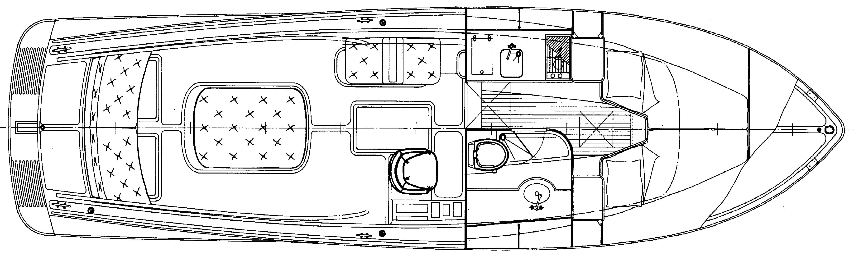 Hinckley Yachts 36 Picnic Boat floor plan
