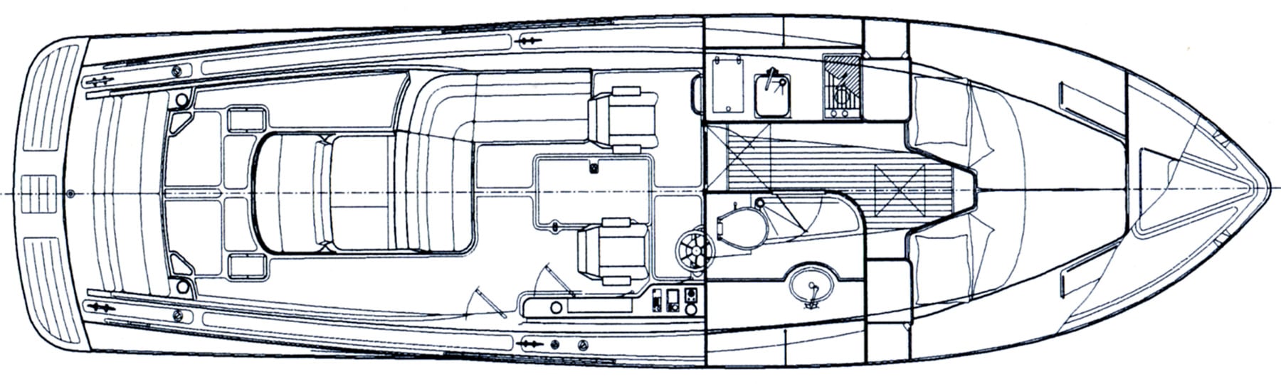 Hinckley Yachts 36 Picnic Boat floor plan