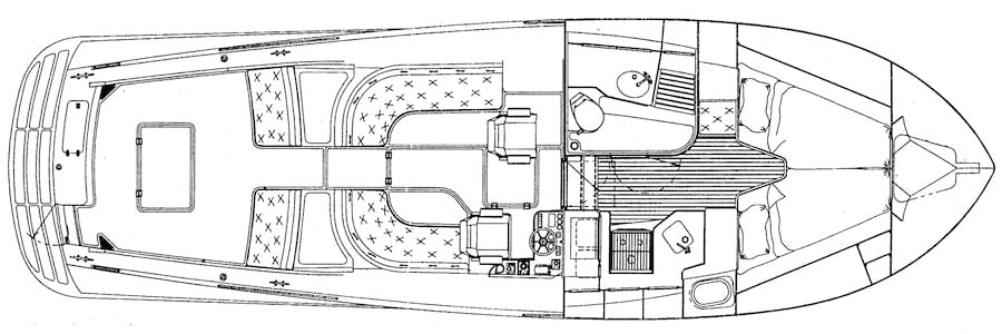 Hinckley Yachts Talaria 40 floor plan