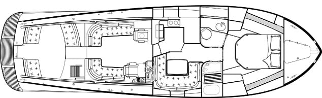 Hinckley Yachts Talaria 44 Flybridge floor plan