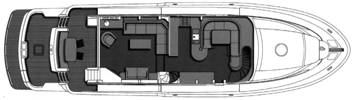 Horizon Yachts V74 Skylounge floor plan