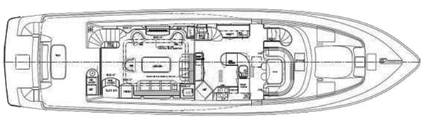 Horizon Yachts 76 Motor Yacht floor plan