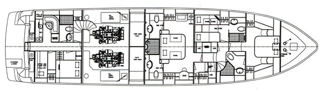 Horizon Yachts 82 Motor Yacht floor plan