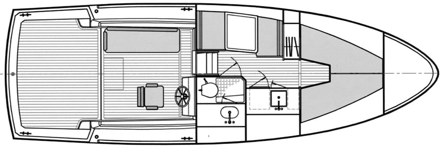 Hunt 33 Express floor plan