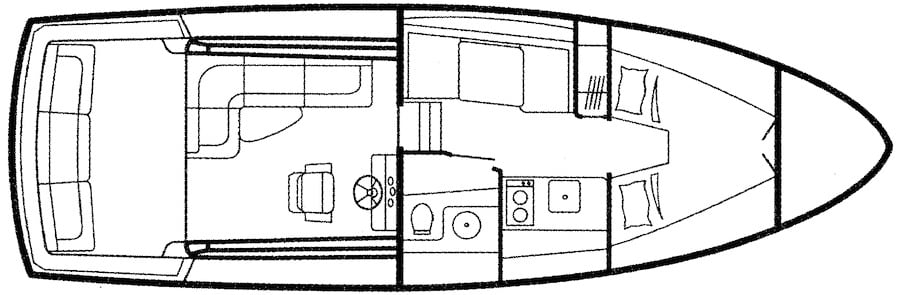 Hunt 33 Surfhunter floor plan