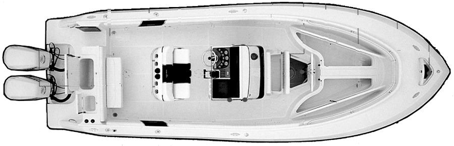 Hydra-Sports Vector 2596 Center Console floor plan