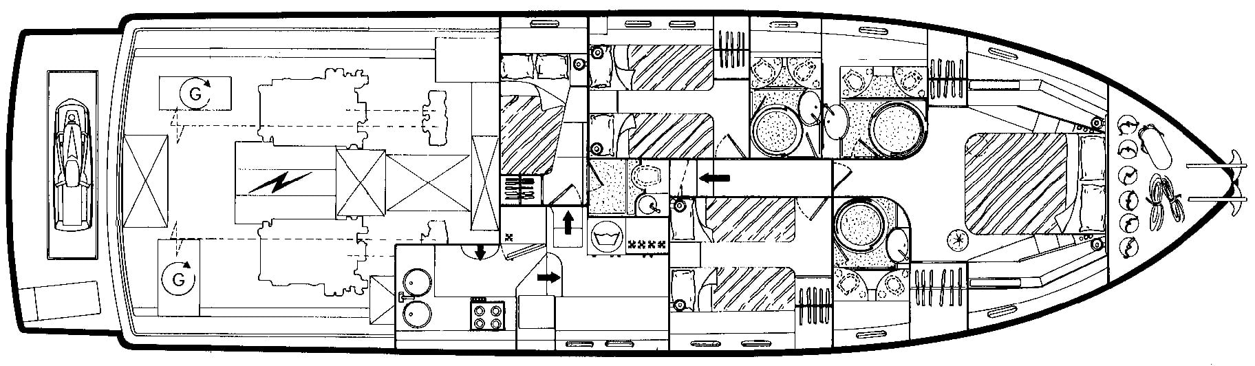 Ferretti Yachts 63 (185) floor plan