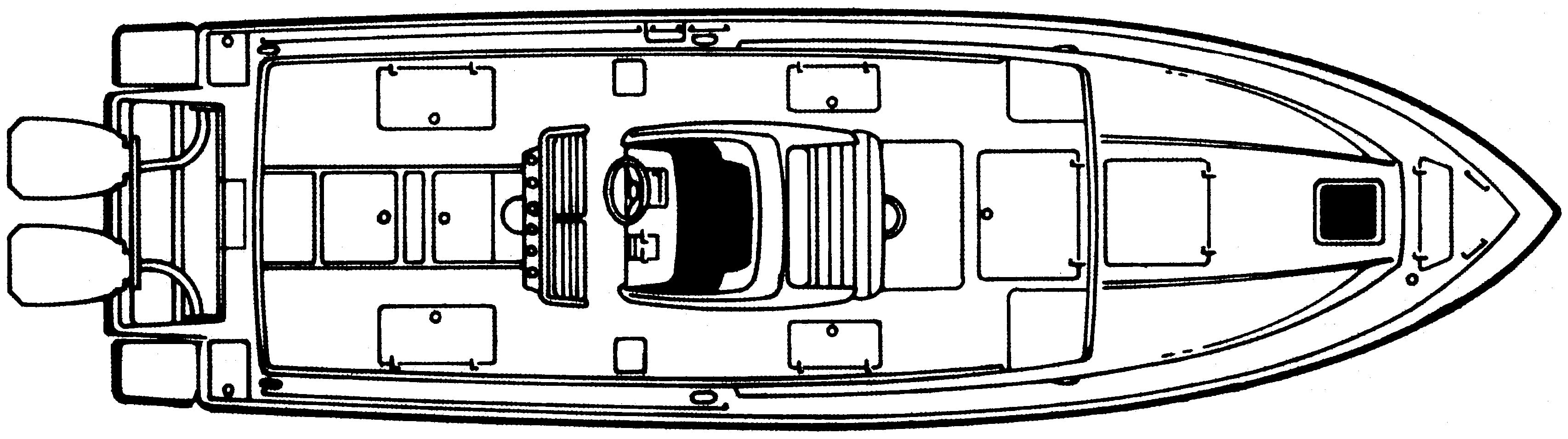 Intrepid Yachts 322 Console Cuddy floor plan