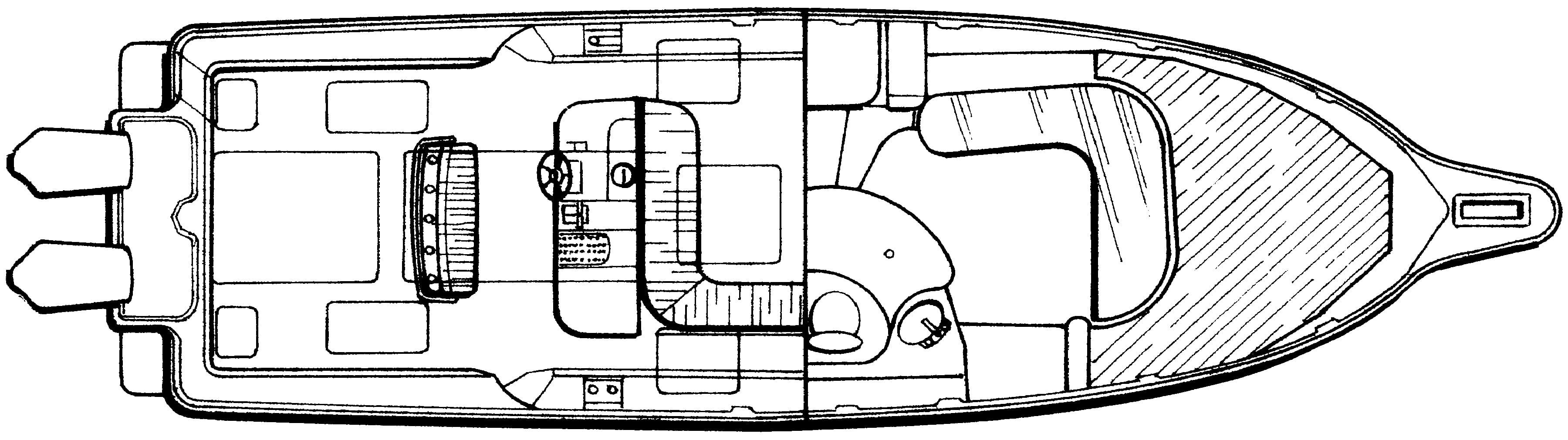 Intrepid Yachts 348 Walkaround floor plan