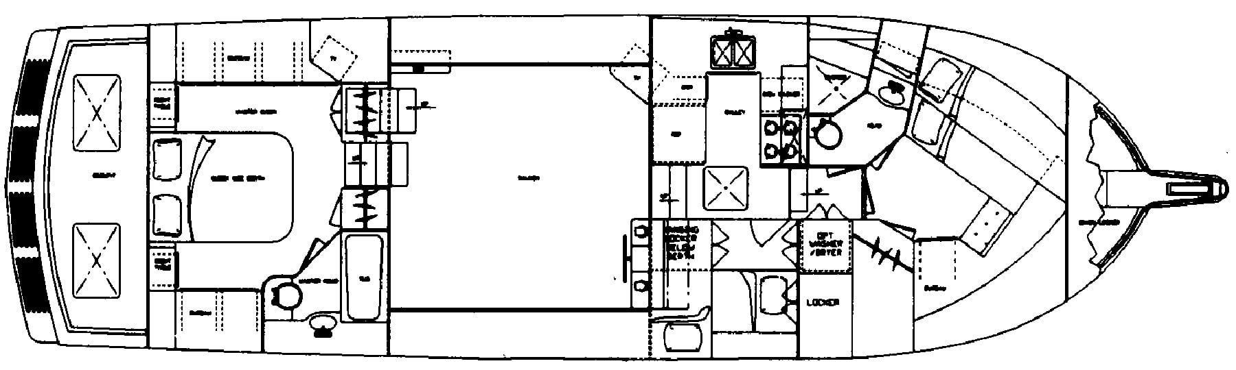 Jefferson Yachts 52 Rivanna Cockpit MY floor plan