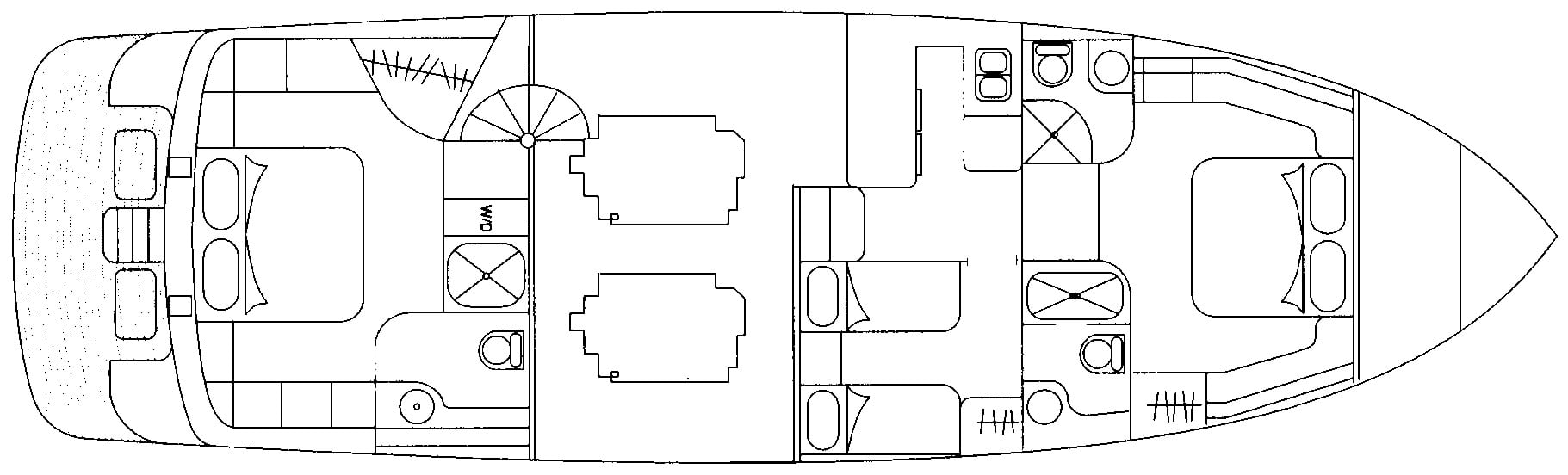 Johnson Yachts 56-58 Motor Yacht floor plan