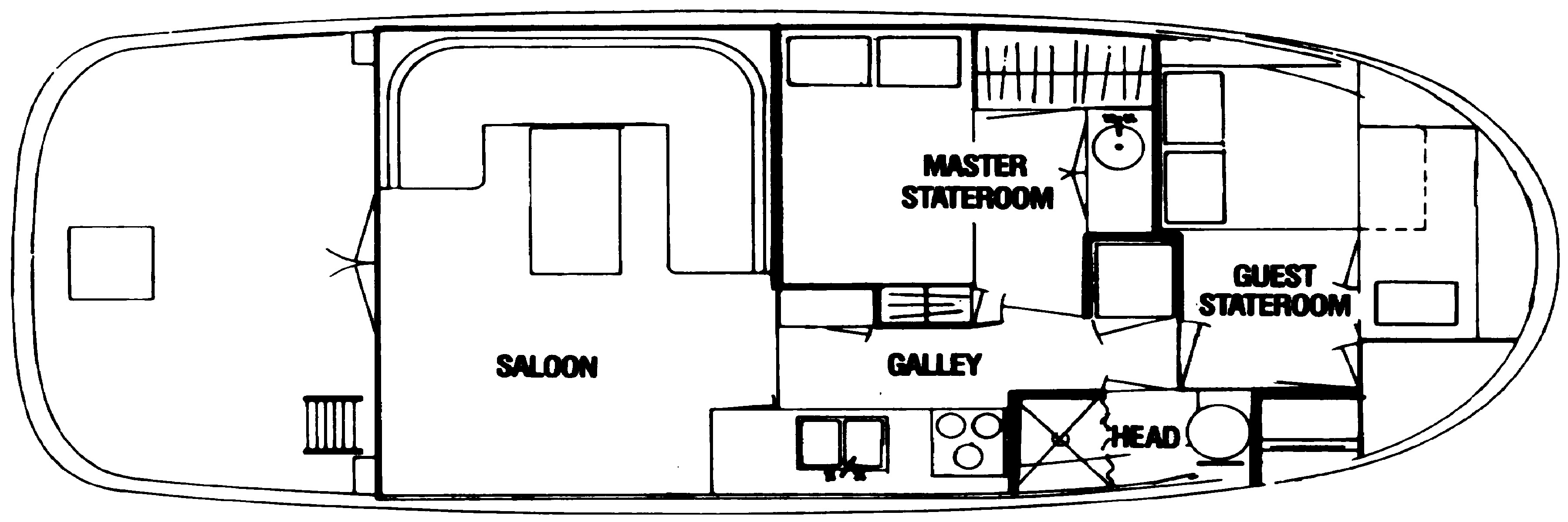Krogen Yachts 36 Manatee floor plan