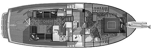 Krogen Yachts 39 Trawler floor plan