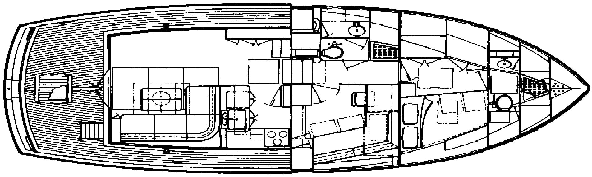 Krogen Yachts 42 Trawler floor plan