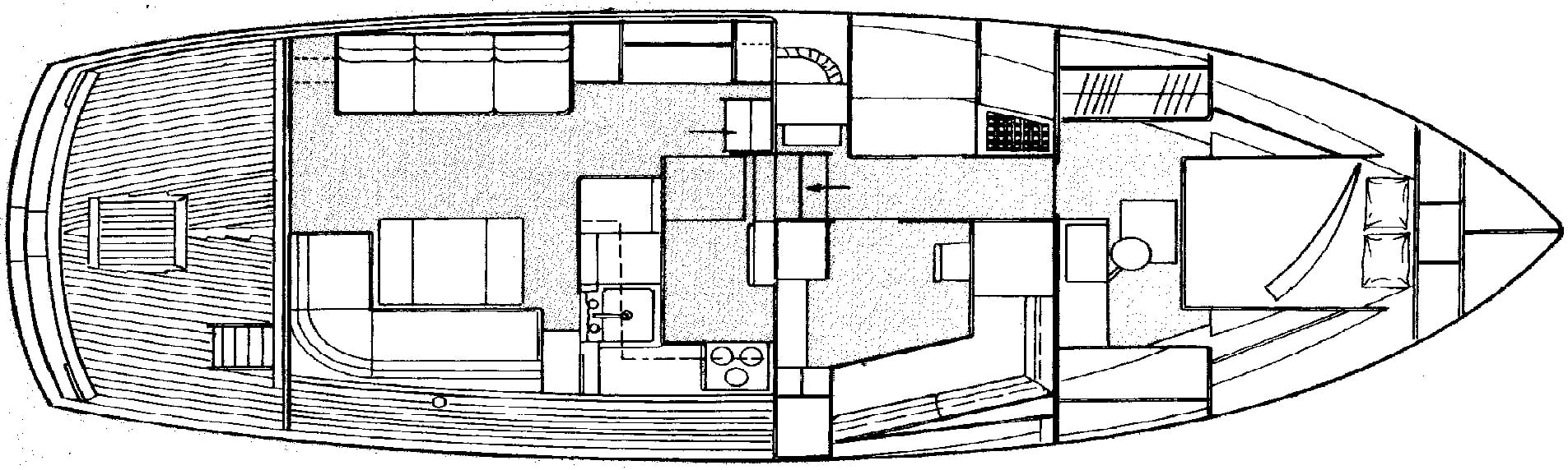 Krogen Yachts 42 Trawler floor plan