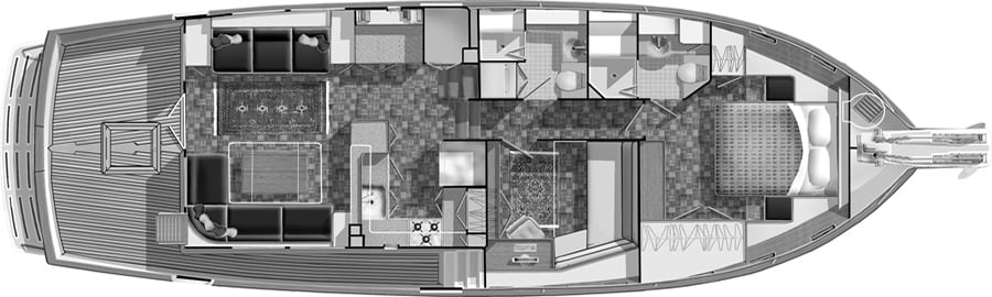 Krogen Yachts 48 North Sea floor plan