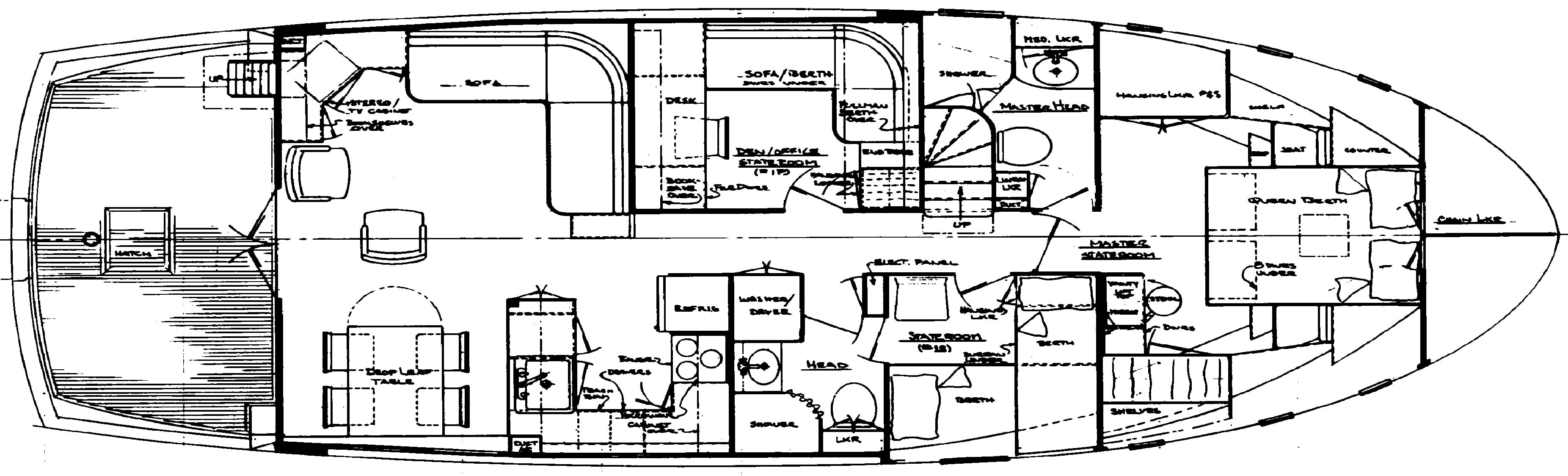 Krogen Yachts 48 Whaleback floor plan