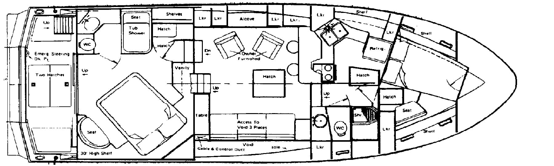 Krogen Yachts 42 Silhouette floor plan