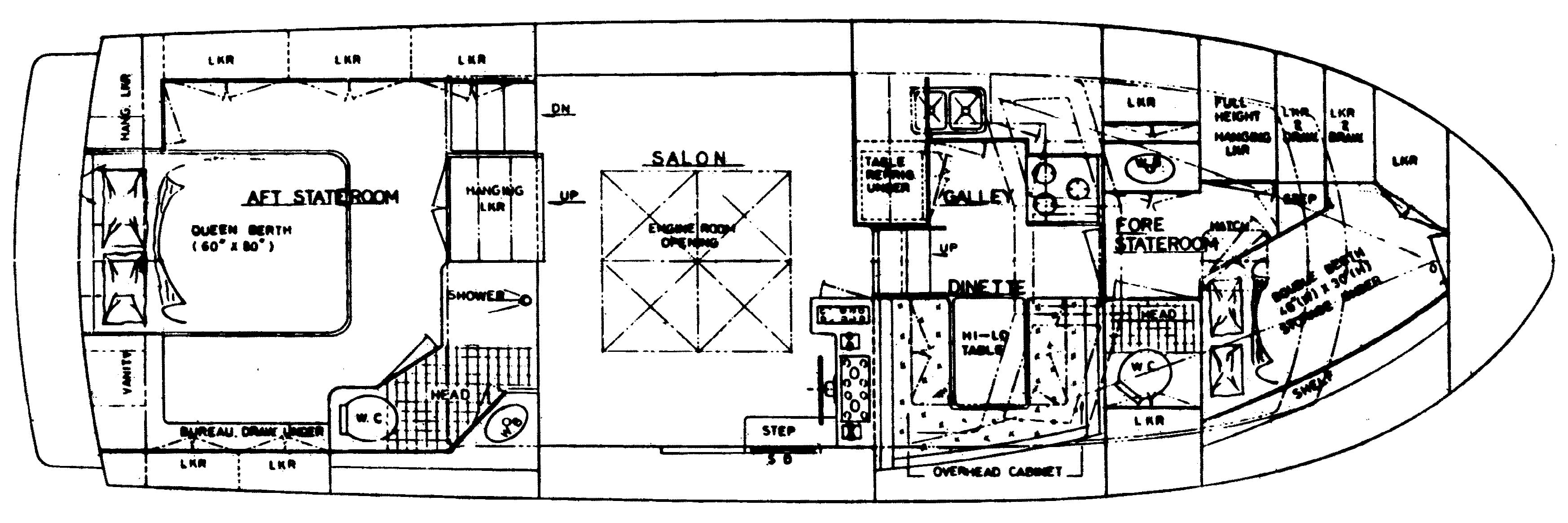 Marine Trader Yachts LaBelle 40 floor plan