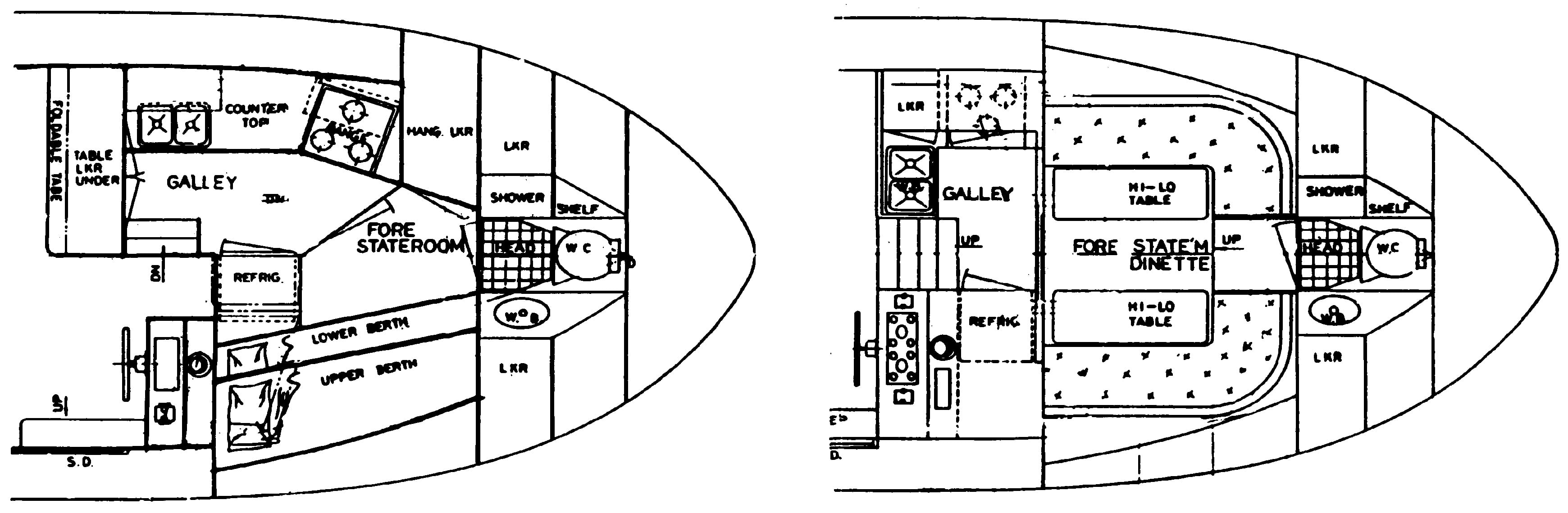 Marine Trader Yachts LaBelle 40 floor plan