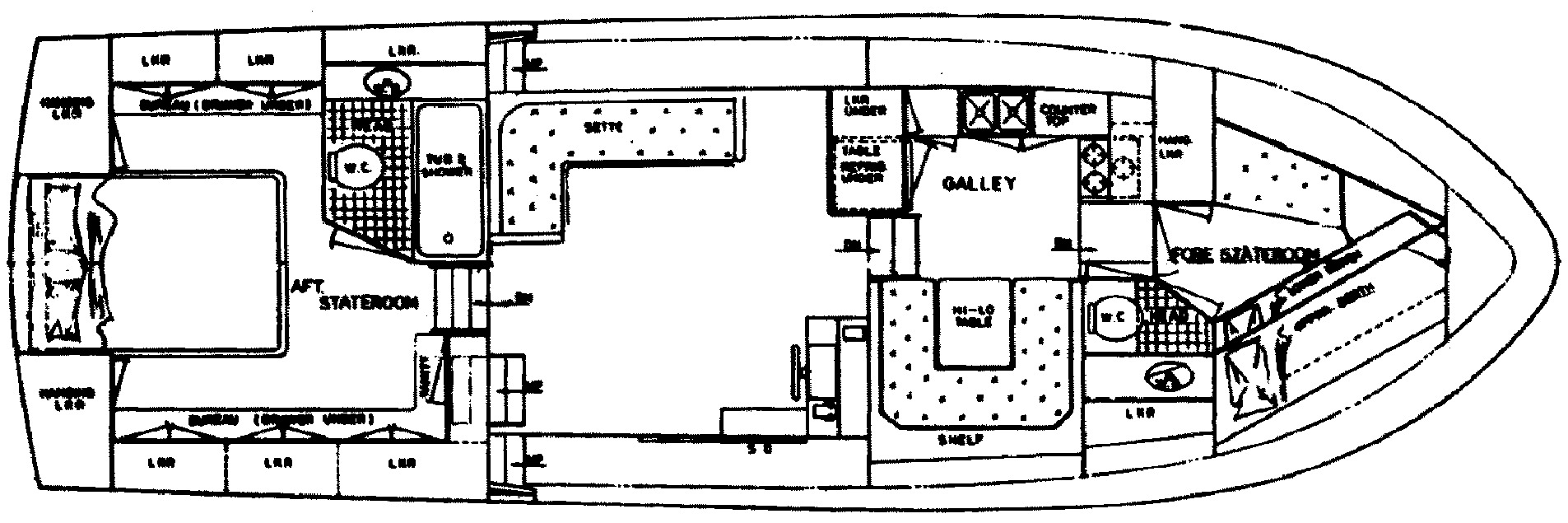 Marine Trader Yachts LaBelle 43 floor plan