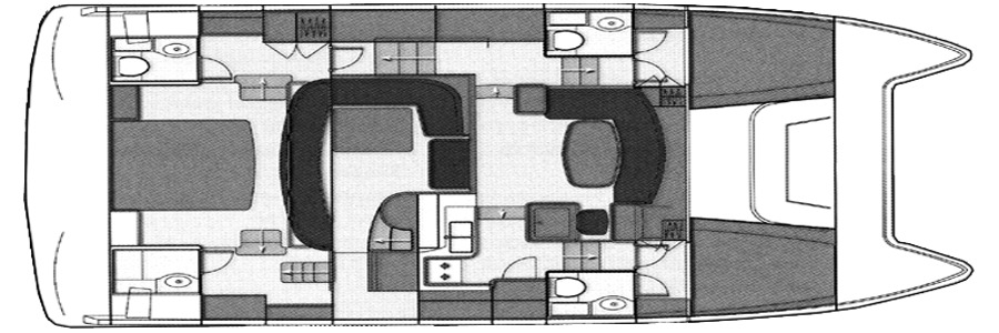 Lagoon Yachts 43 floor plan