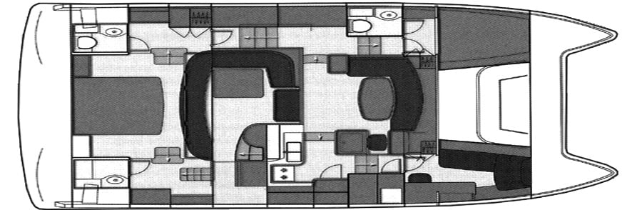 Lagoon Yachts 43 floor plan
