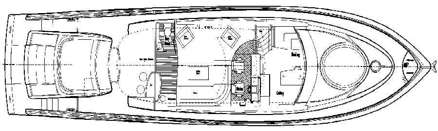 Lazzara Yachts LSX 75 floor plan