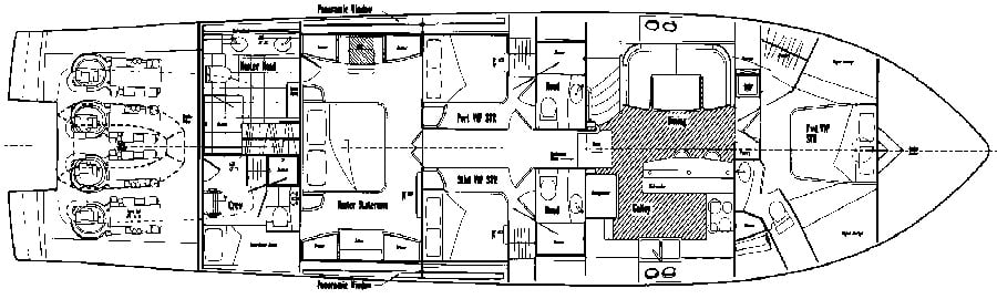 Lazzara Yachts LSX 75 floor plan