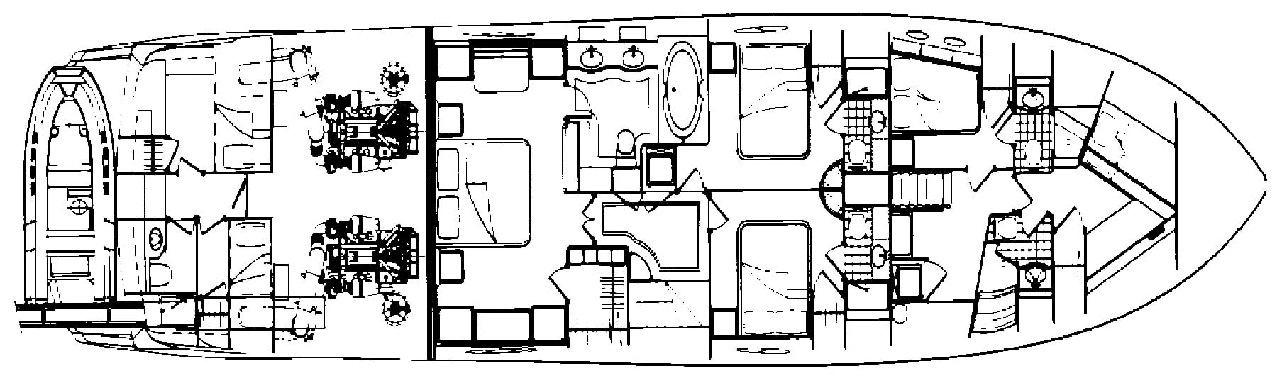 Lazzara Yachts 84 Motor Yacht floor plan