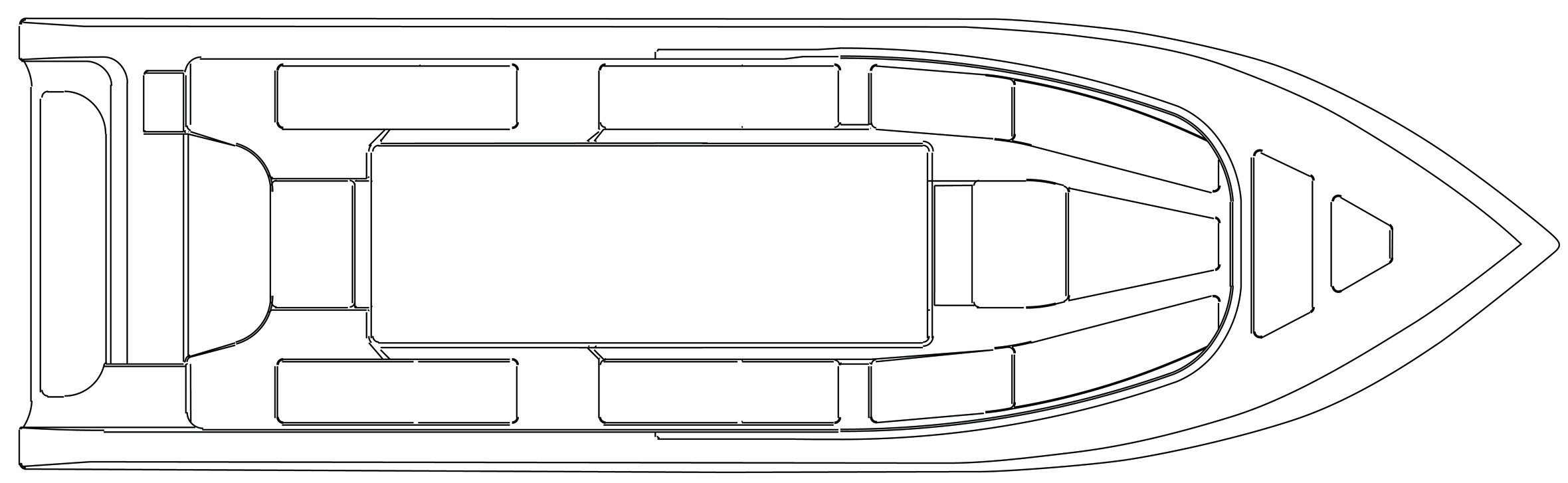 Fountain 32 Center Console floor plan