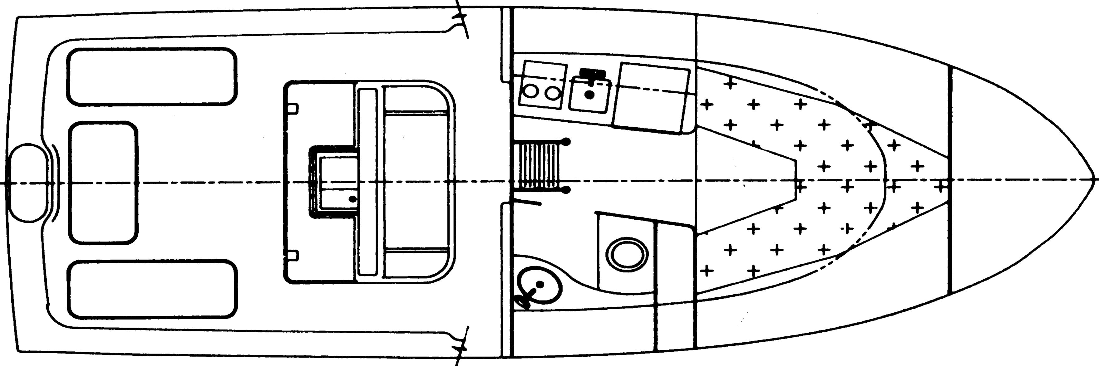 Luhrs Yachts Tournament 290 floor plan