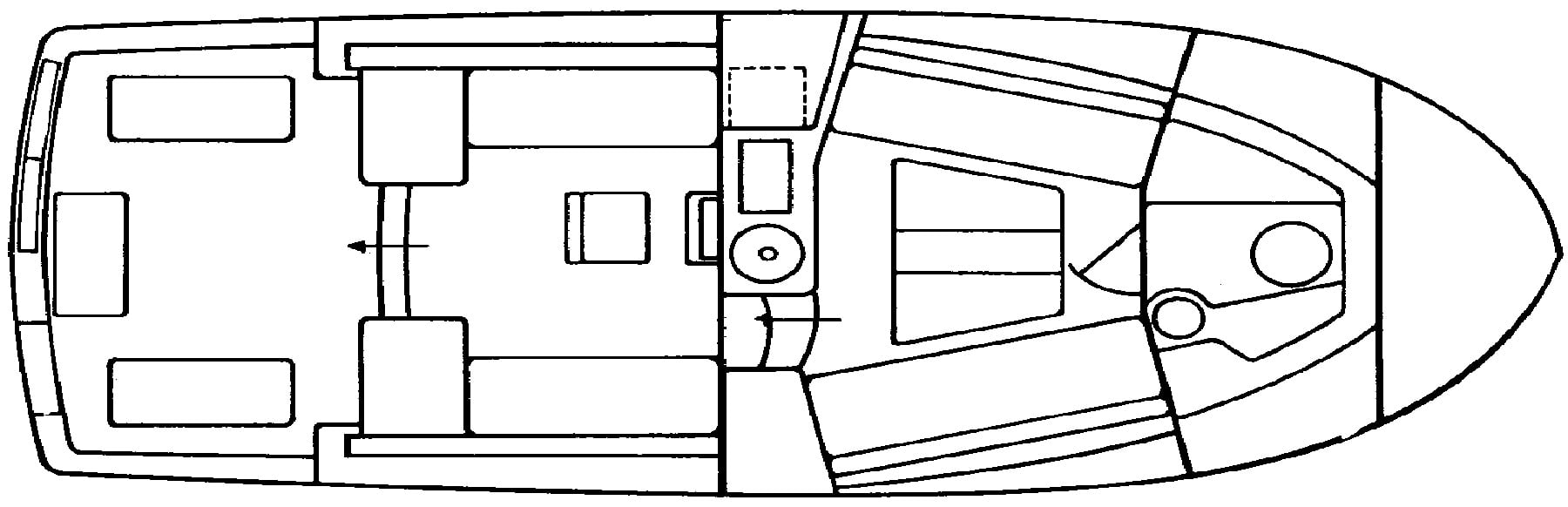 Luhrs Yachts 290 Open floor plan