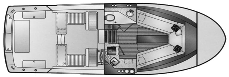 Luhrs Yachts 30-31 Open floor plan