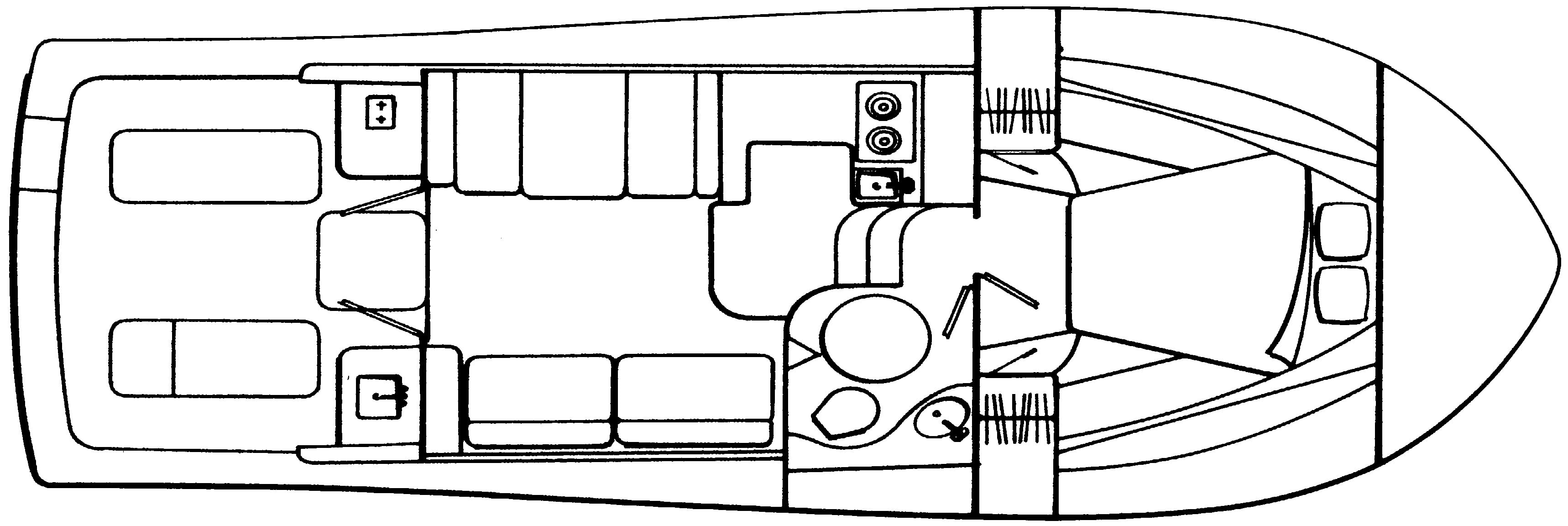 Luhrs Yachts 320 Convertible floor plan