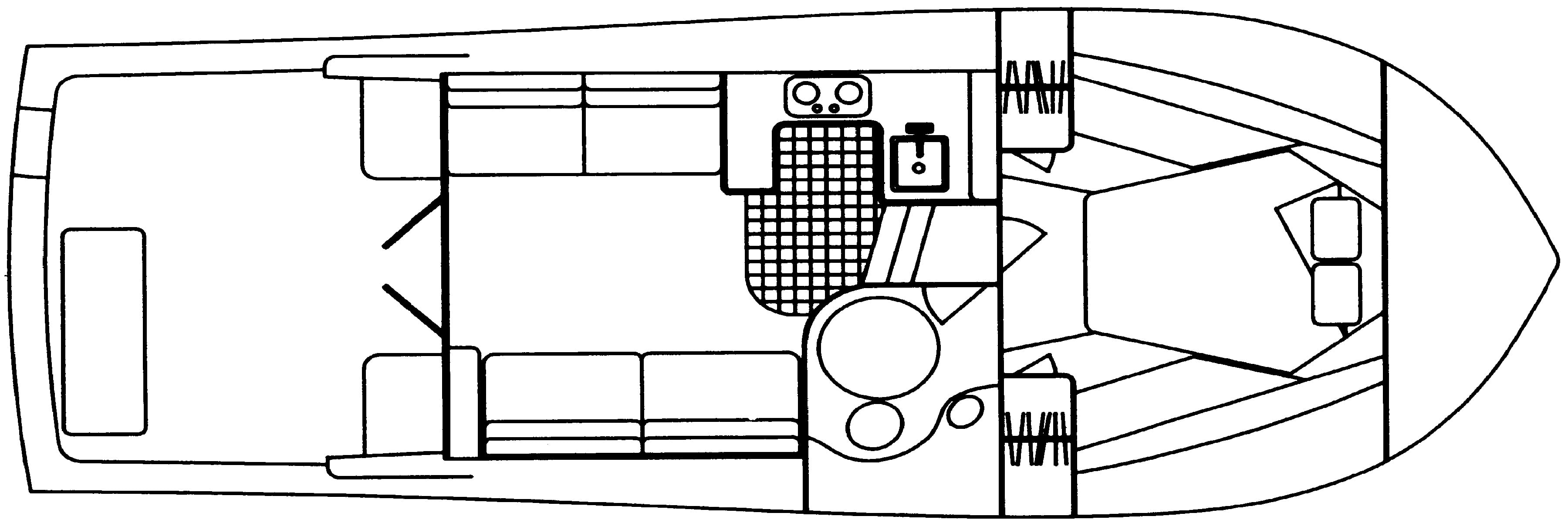Luhrs Yachts 320 Convertible floor plan