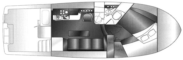 Luhrs Yachts 32 Convertible floor plan