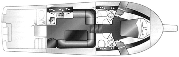 Luhrs Yachts 34 Convertible floor plan