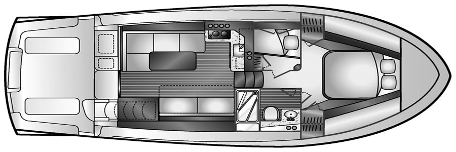 Luhrs Yachts 35 Convertible floor plan