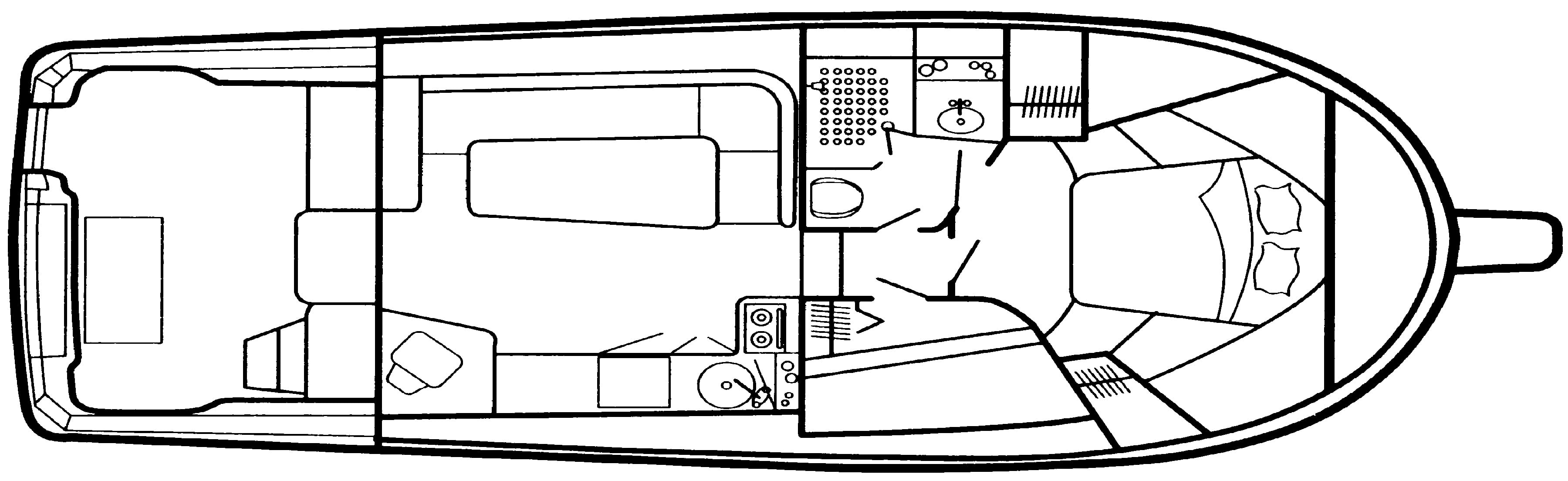 Luhrs Yachts 36 Convertible floor plan