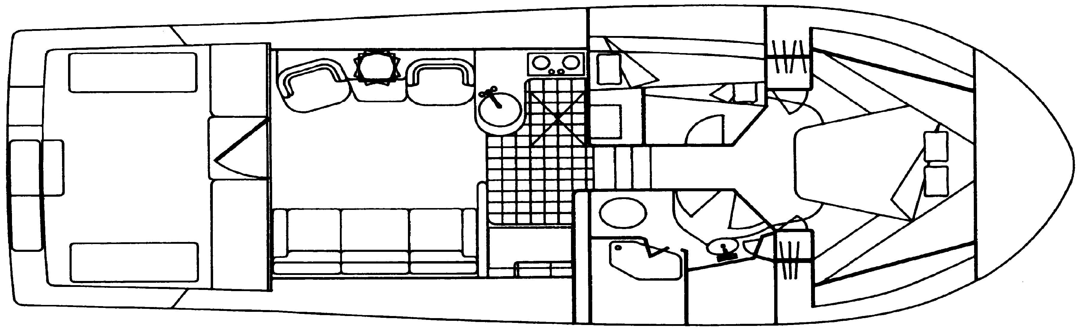 Luhrs Yachts 380-40-38 Convertible floor plan