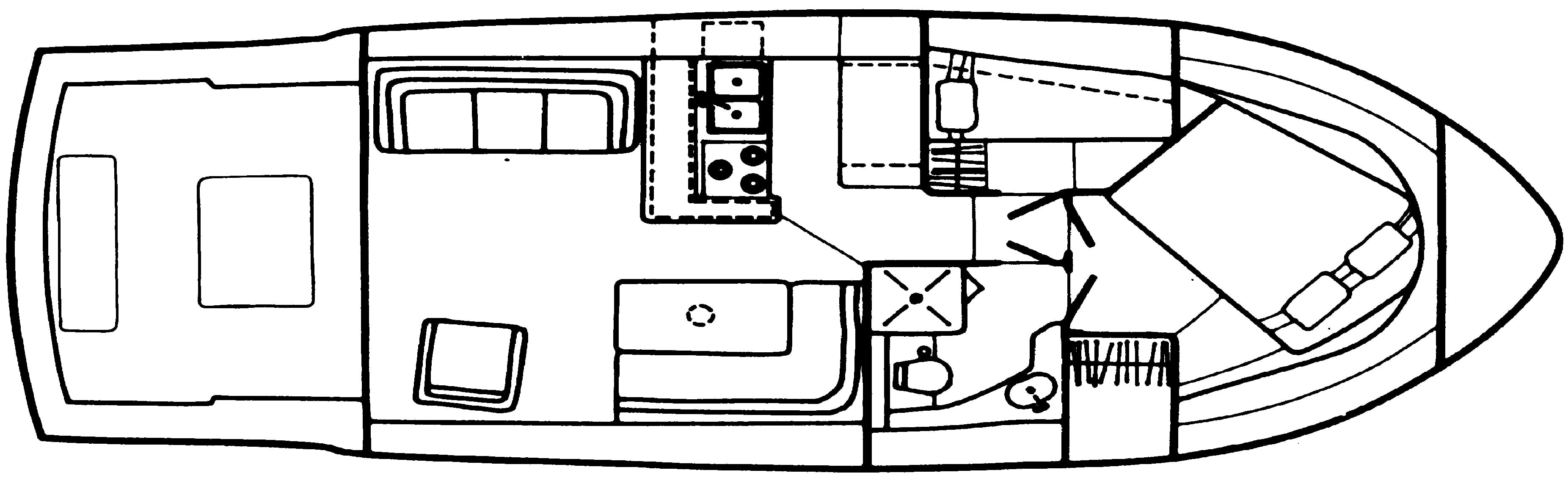 Luhrs Yachts Tournament 400 floor plan