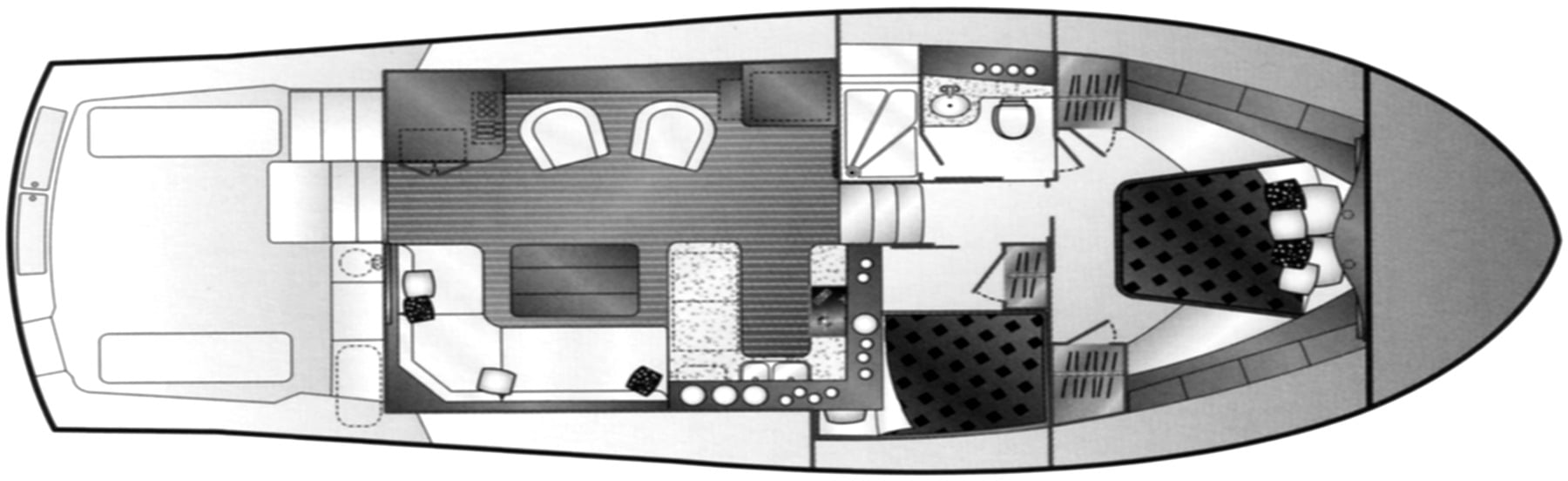 Luhrs Yachts 41 Convertible floor plan