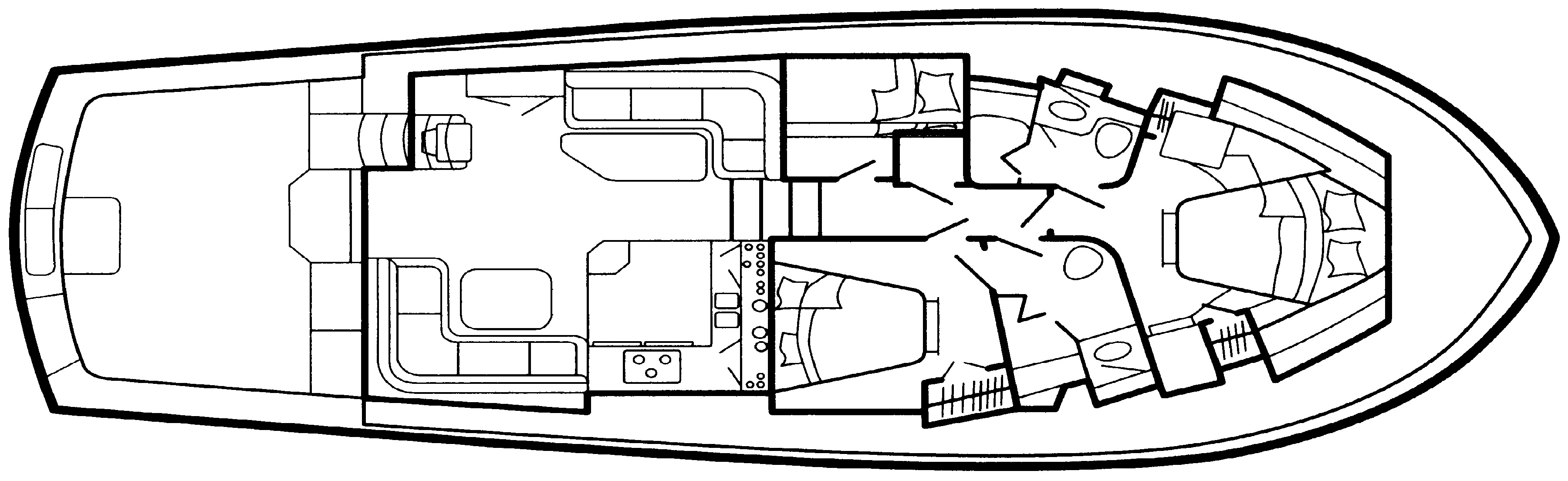 Luhrs Yachts 50 Convertible floor plan