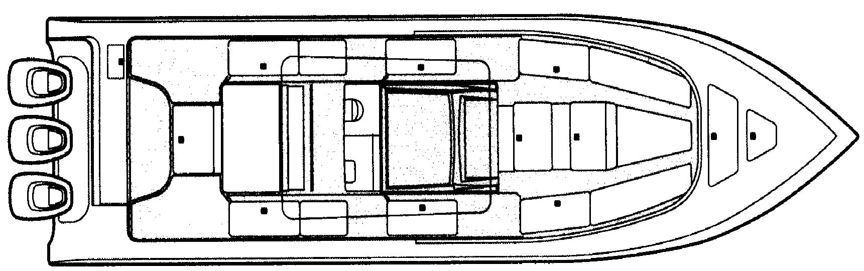 Fountain 38 Center Console floor plan