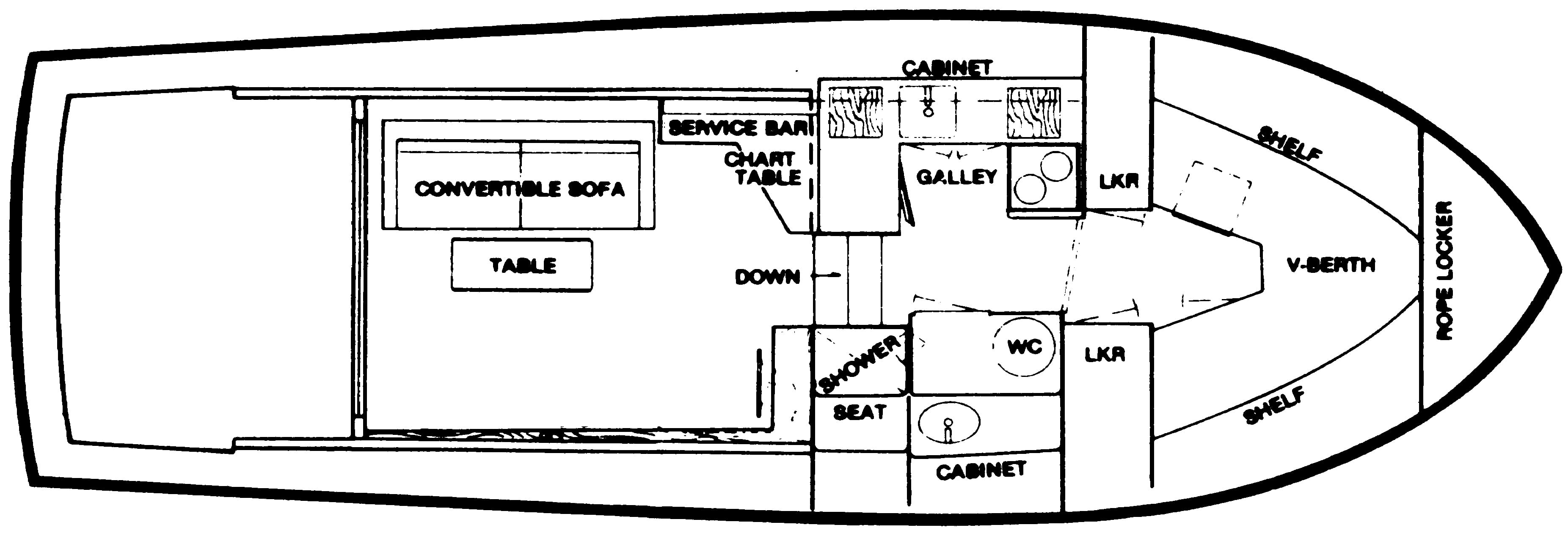 Mainship Yachts 34 III floor plan