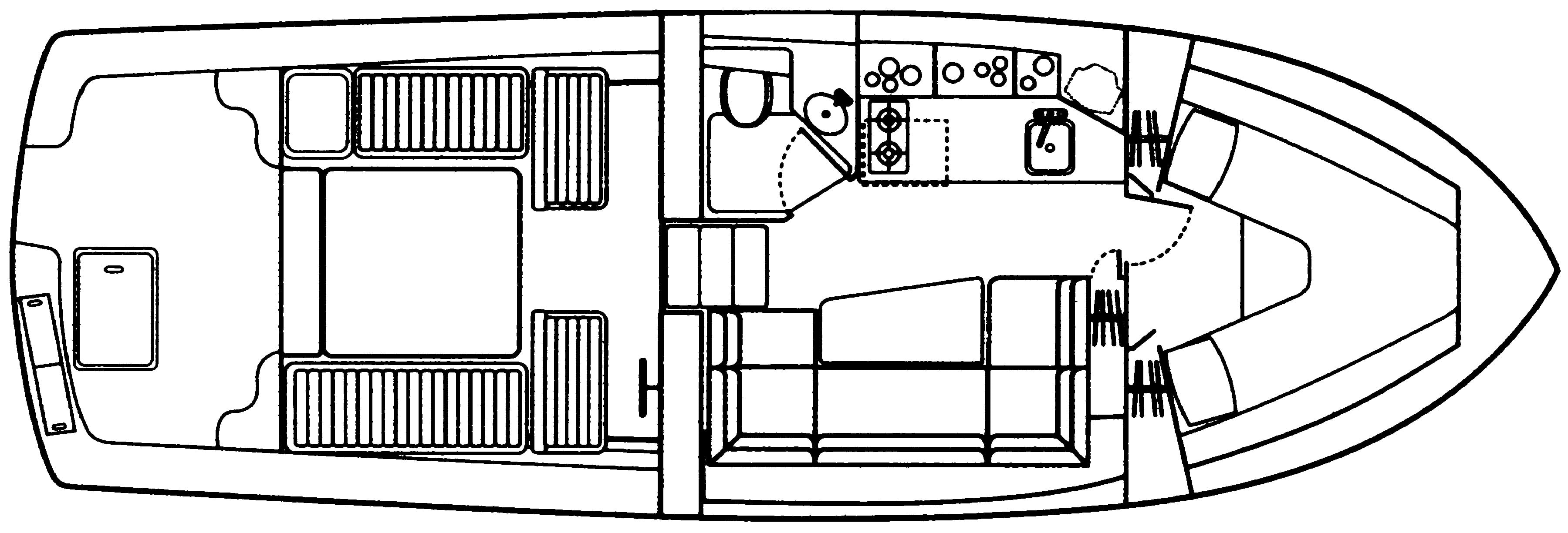 Mainship Yachts 34 Pilot floor plan